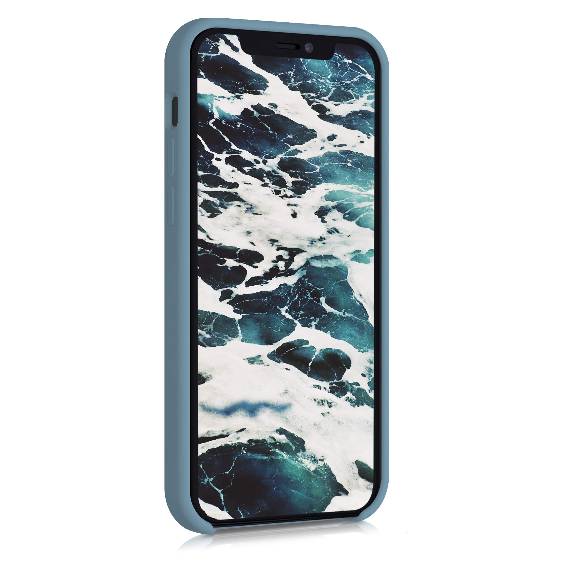 kwmobile Premium TPU Silicone Case for Apple iPhone 12 & iPhone 12 Pro - Soft Protective Phone Cover in Arctic Night Color - Perfect for Everyday Use, Work & Travel Protection