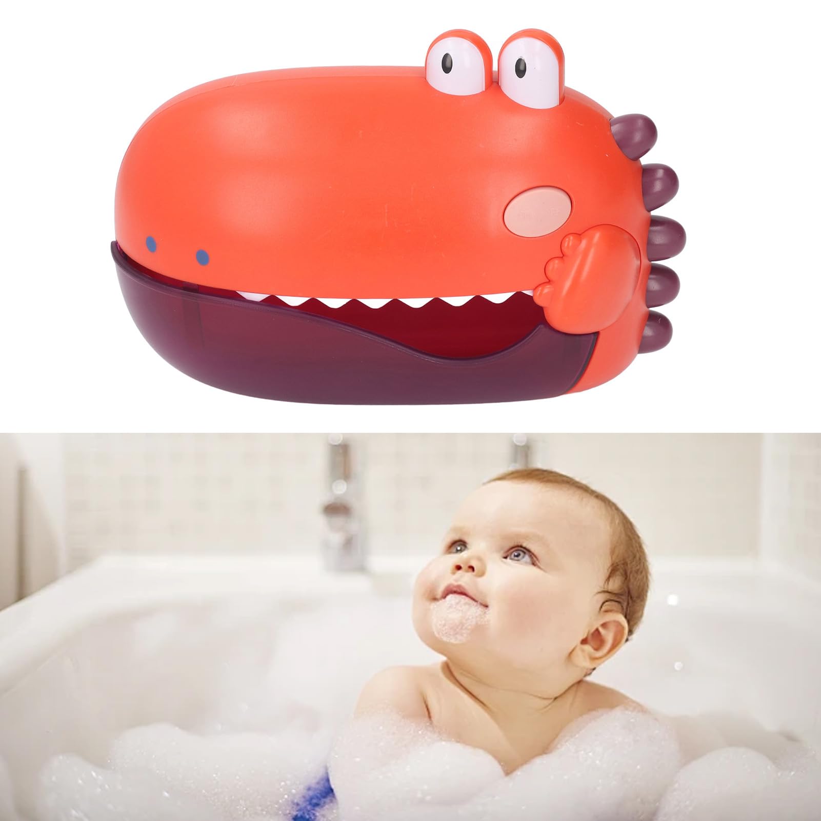 **Best Baby Bath Toys - Automatic Bubble Machine Blower with Music for Toddlers, Fun Bathtub & Shower Toys for Boys & Girls (Red) - Perfect for Bath Time Play & Sensory Development**