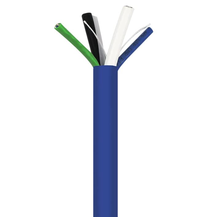 4 in 1 Multiple Conductor Cable - CAT.5E Type 1 Ethernet & RG 6/U Quad Shield Coaxial Combo (2PCS Each) - High Speed Internet & HD TV Multimedia Bundle - Perfect for Home Theater & Office Networking Setup