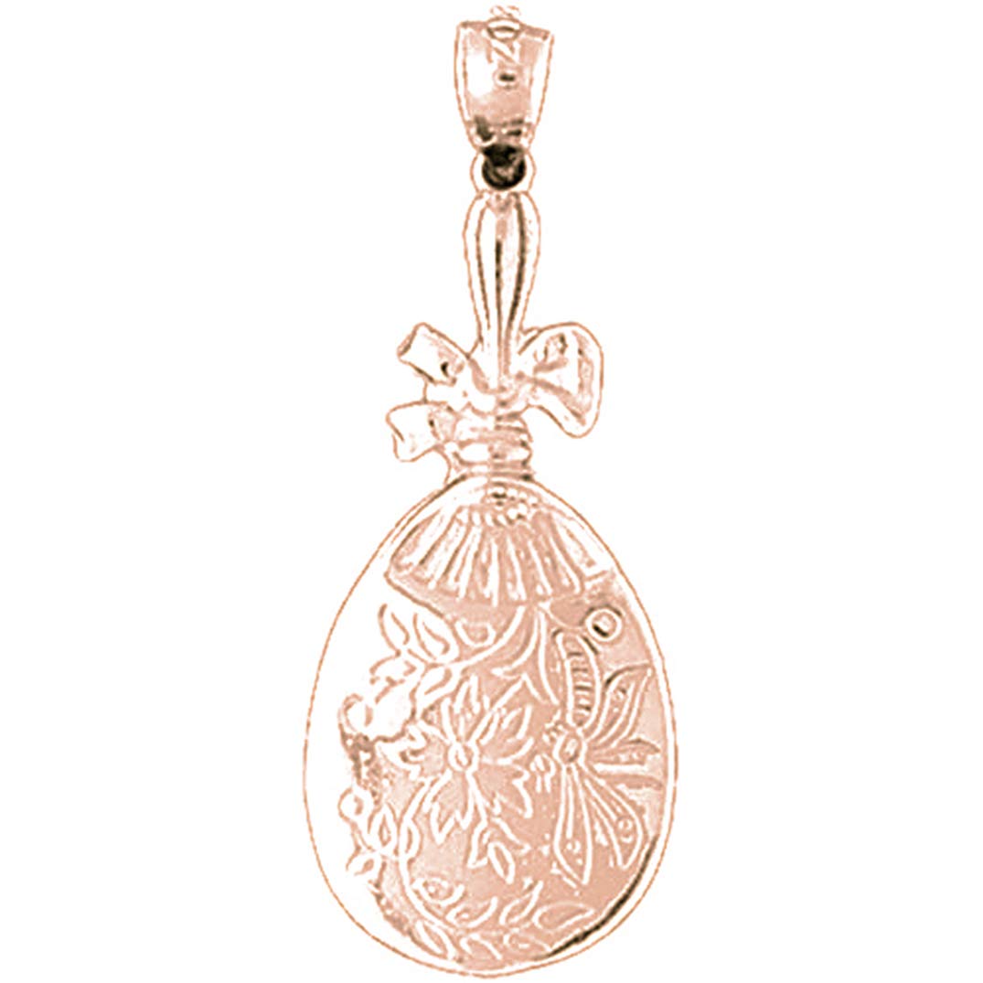 14K Rose Gold Vanity Mirror Pendant Necklace - 36mm Elegant Jewelry for Women, Perfect Gift for Birthday, Anniversary & Special Occasions