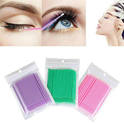 HoitoDeals 100 Pack Disposable Eyelash Mascara Wands - Micro Brush Applicators for Professional Makeup & Lash Extensions - Perfect for Salons, DIY Beauty & Travel Use