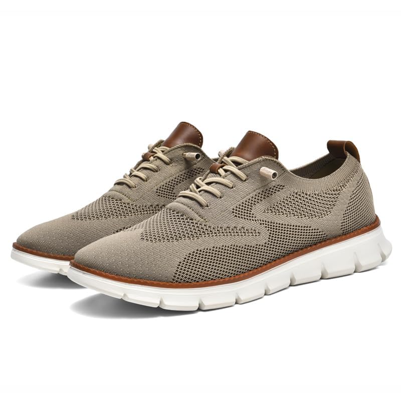 Breeze Men's Oxford Lace-Up Lightweight Casual Walking Shoes - Comfortable Dress Sneakers for Business & Urban Wear | Perfect for Office, Travel & Daily Commute