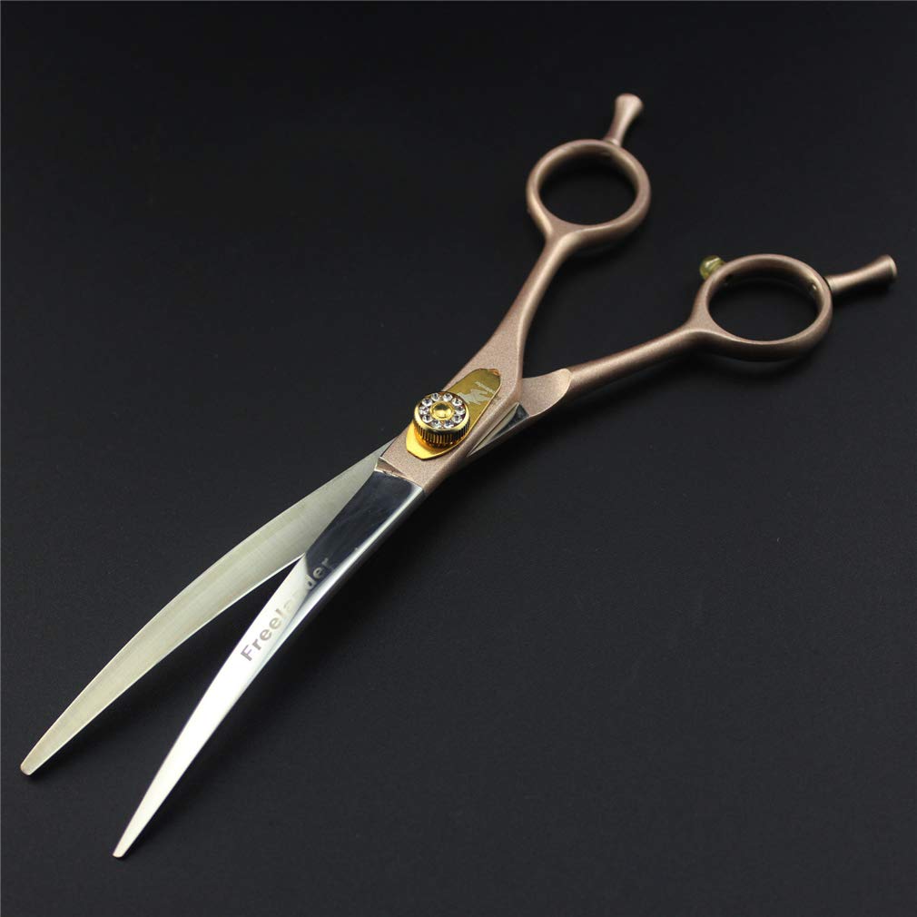 Professional 7.0 Inch Stainless Steel Pet Grooming Scissors Set - Sharp Dog & Cat Grooming Shears with Comb Kit for Precise Hair Trimming at Home or Salon