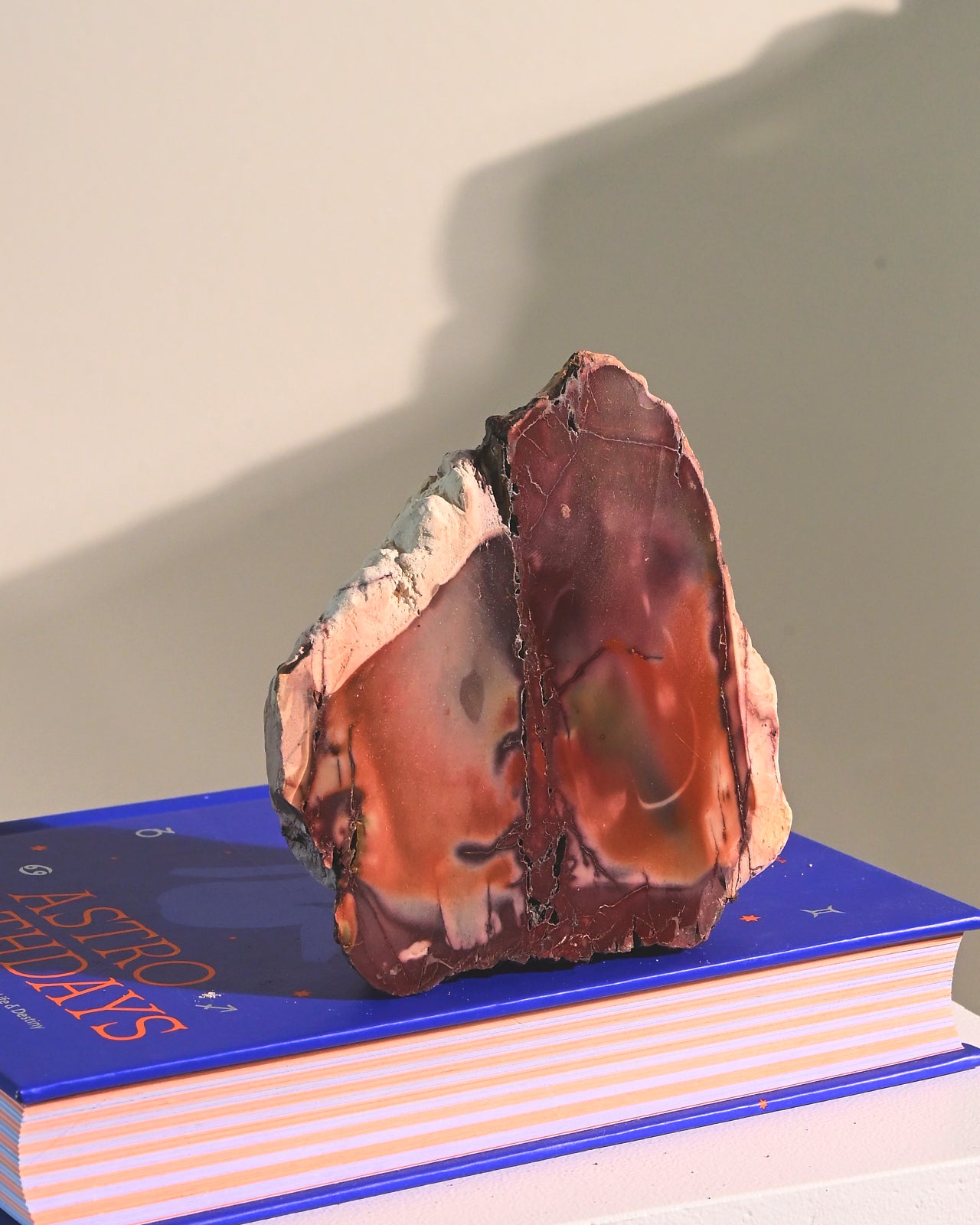 Natural Mookaite Jasper Slab - Premium Polished Stone for Jewelry Making, Home Decor & Crystal Healing | Perfect for DIY Crafts, Meditation & Gifts