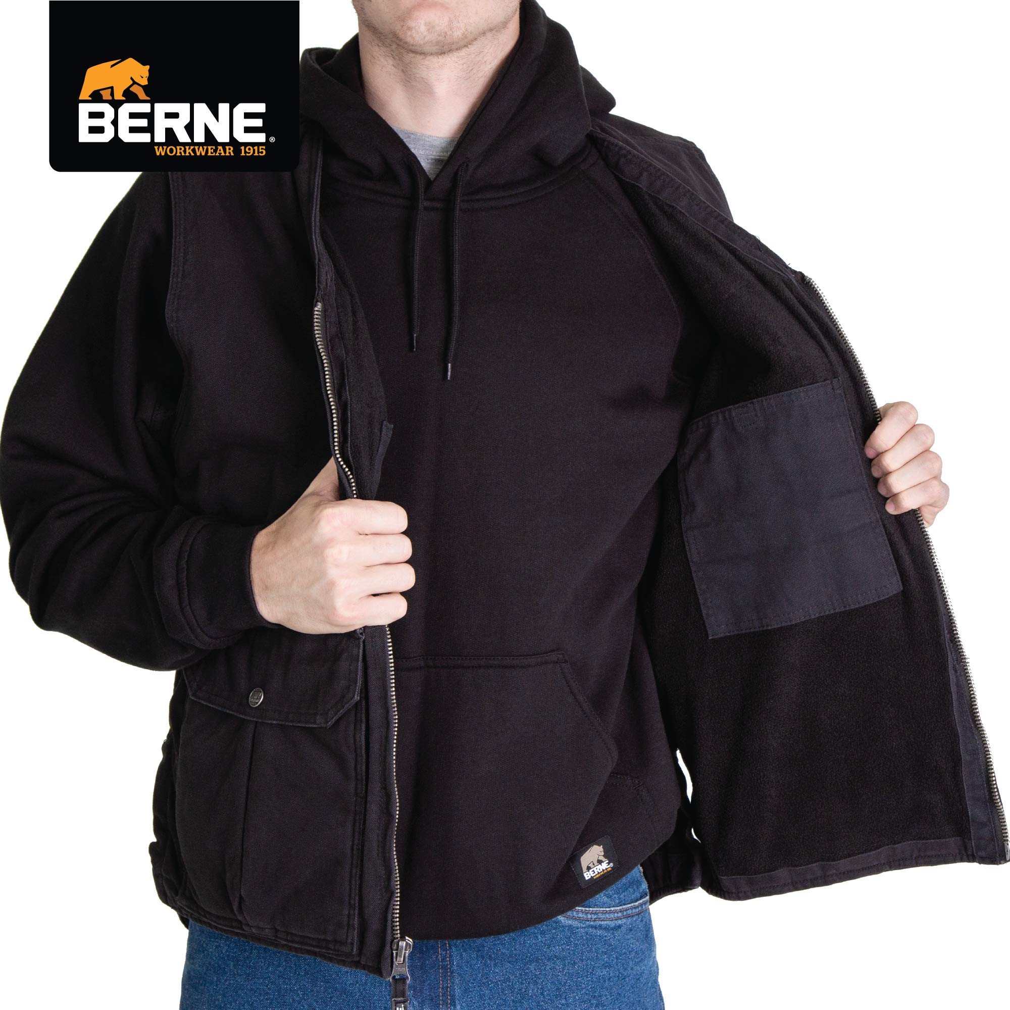 Berne Men's Echo One Zero Vest - Lightweight Insulated Hunting Vest for Outdoor Adventures & Cold Weather Activities