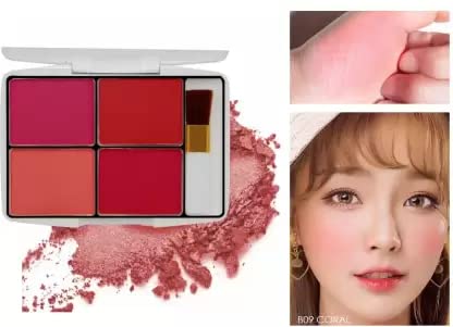 Mini Blusher Kit - Portable & Natural Cheek Makeup Palette for Flawless Glow | Perfect for Travel, Everyday Use & On-The-Go Touch Ups