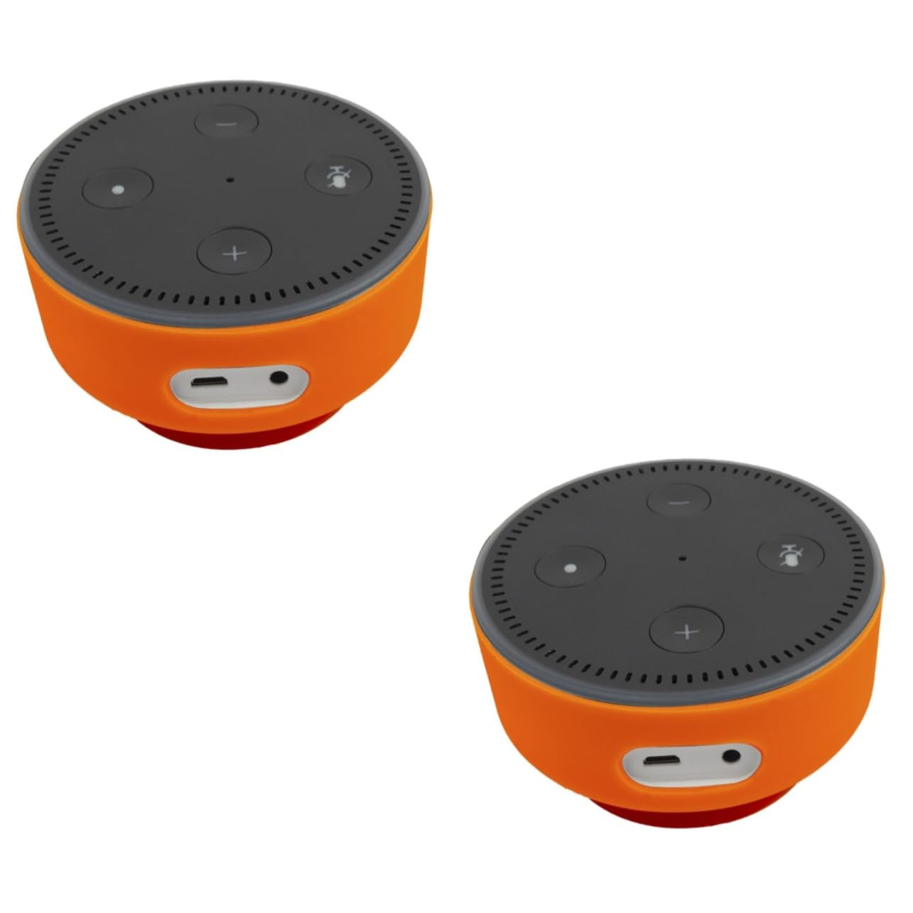 Gatuida 2-Pack Silicone Case for 2nd Gen Accessories - Non-Slip Suction Cup Mount, Orange - Full Functionality, Unobstructed for Speakers & Microphones - Perfect for Podcasting, Live Streaming, and Studio Recording
