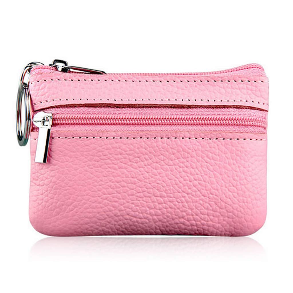 Genuine Leather Wallet for Men & Women - Soft Zip Pouch with Card Slots & Key Holder - Perfect for Travel, Work & Everyday Use