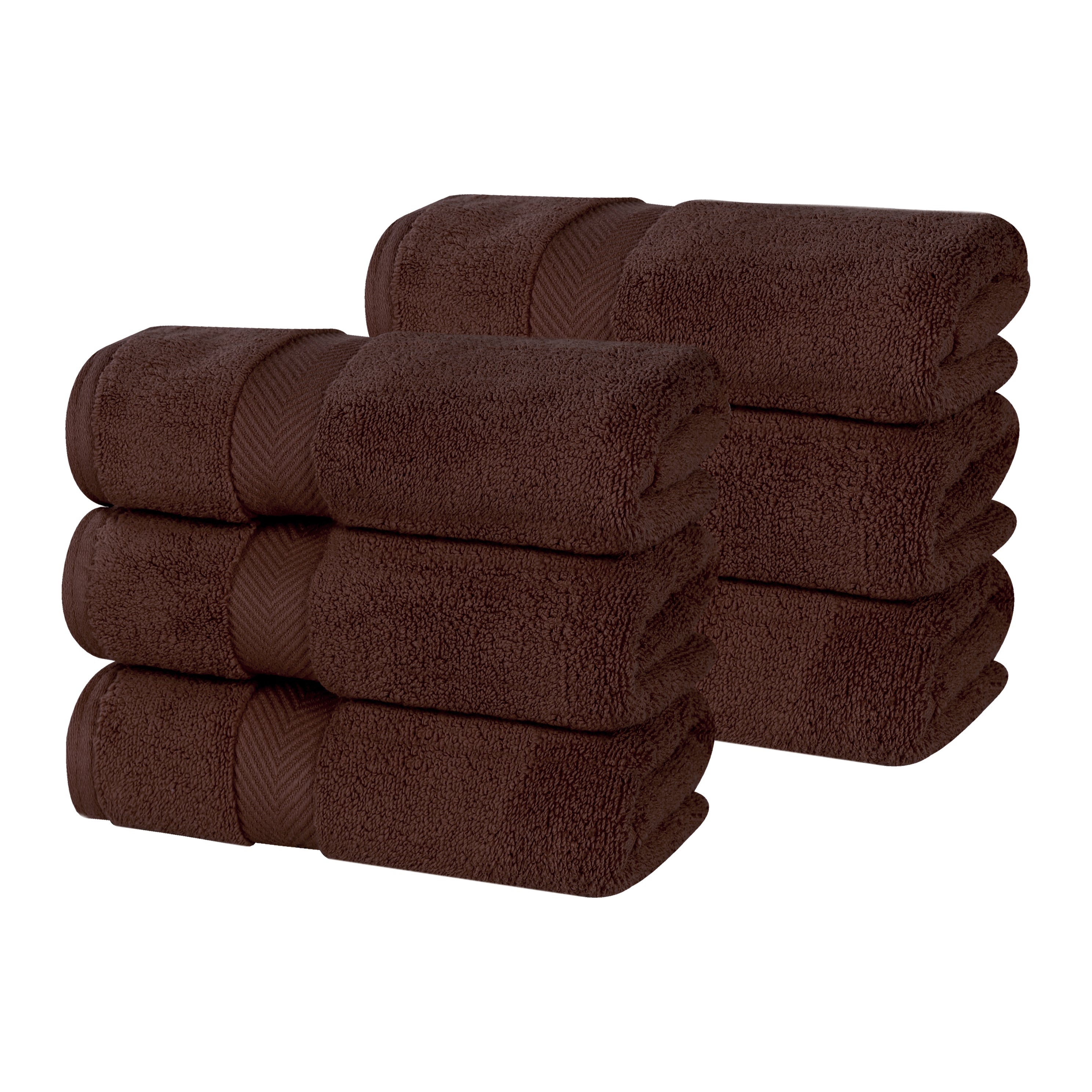 Premium 100% Zero Twist Cotton Hand Towels - Ultra Soft & Absorbent Set of 6 (White) - Perfect for Bathroom, Kitchen & Guest Use
