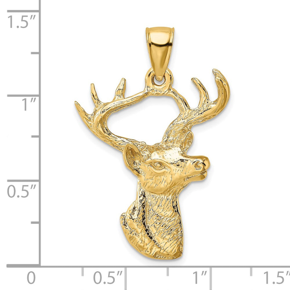 2D Gold Deer Head Charm Pendant - Elegant Jewelry for Necklaces & Bracelets - Perfect for Gifts, Parties, and Nature-Inspired Fashion