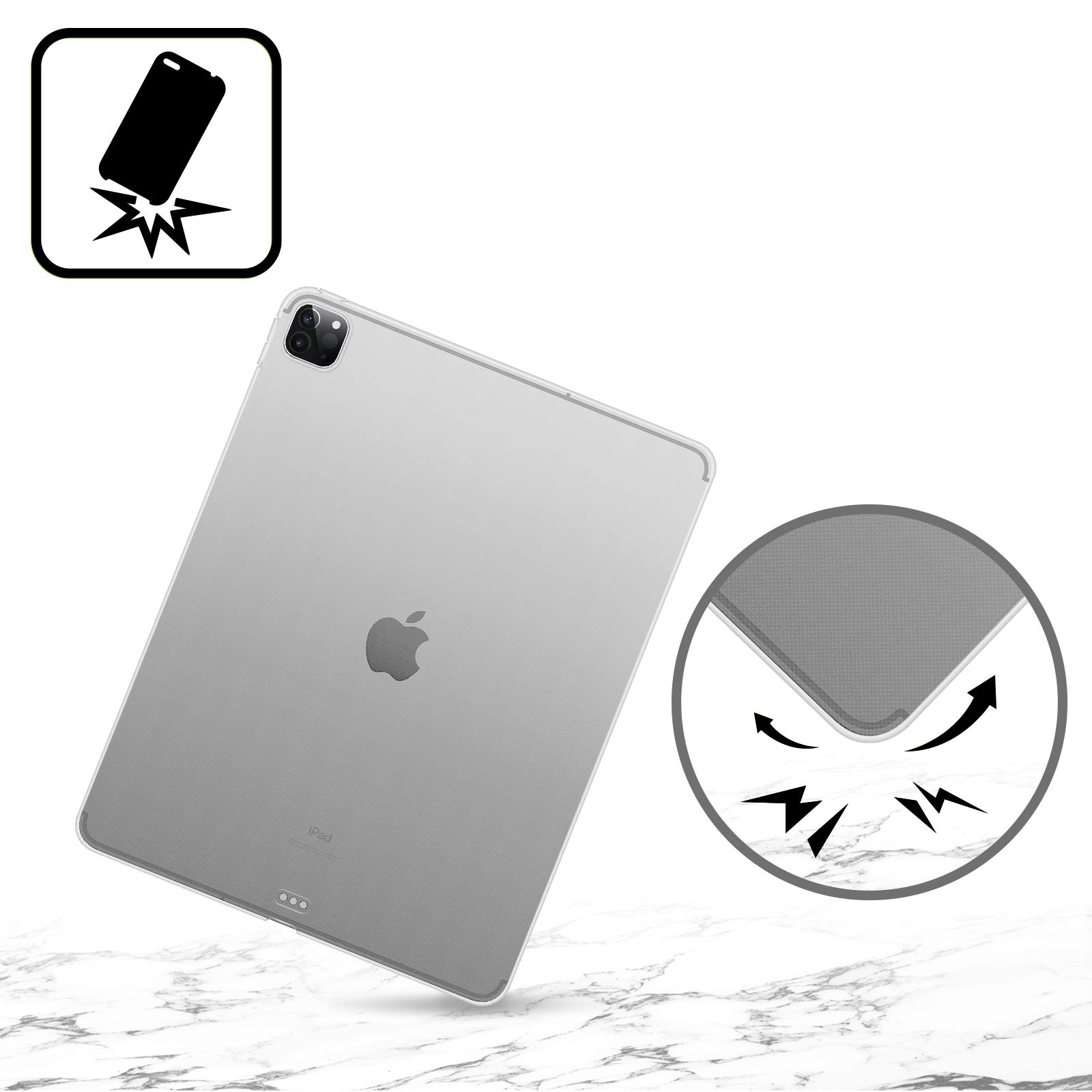 Head Case Designs Officially Licensed Jaws Illustration Soft Gel Case for Samsung Galaxy Tab S8 Plus - Durable Protection for Work, School & Travel