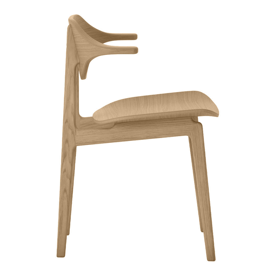 Bufala Dining Chair - Modern Wooden Dining Room Chair with Upholstered Seat - Perfect for Kitchen, Dining Room, and Home Office