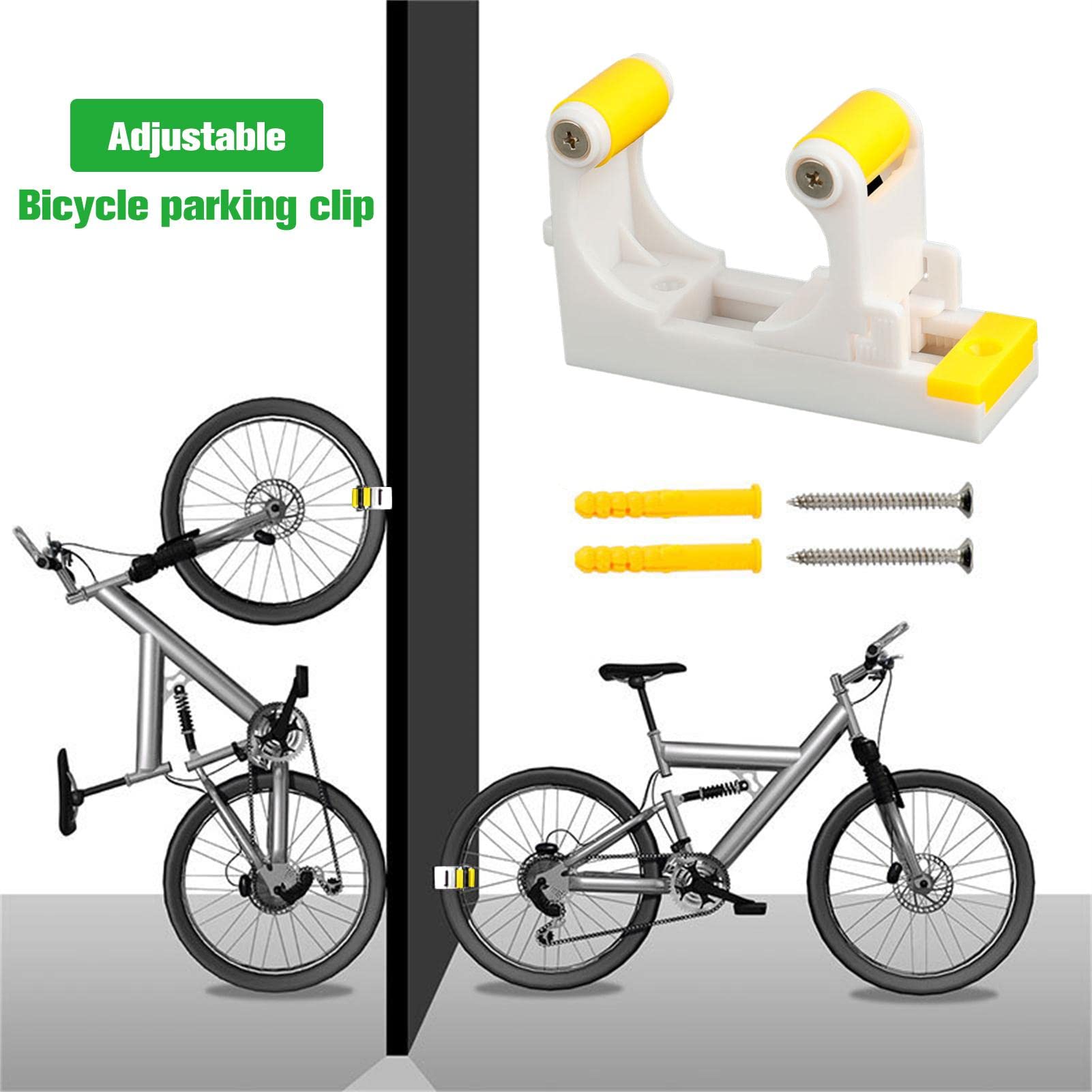Bike Clip - Indoor & Outdoor Bicycle Storage Rack & Wall Mount System | Heavy Duty Bike Hanger for Garage, Shed & Home Organization | Easy Install & Detach Cycling Equipment - Perfect for Space Saving & Bike Protection