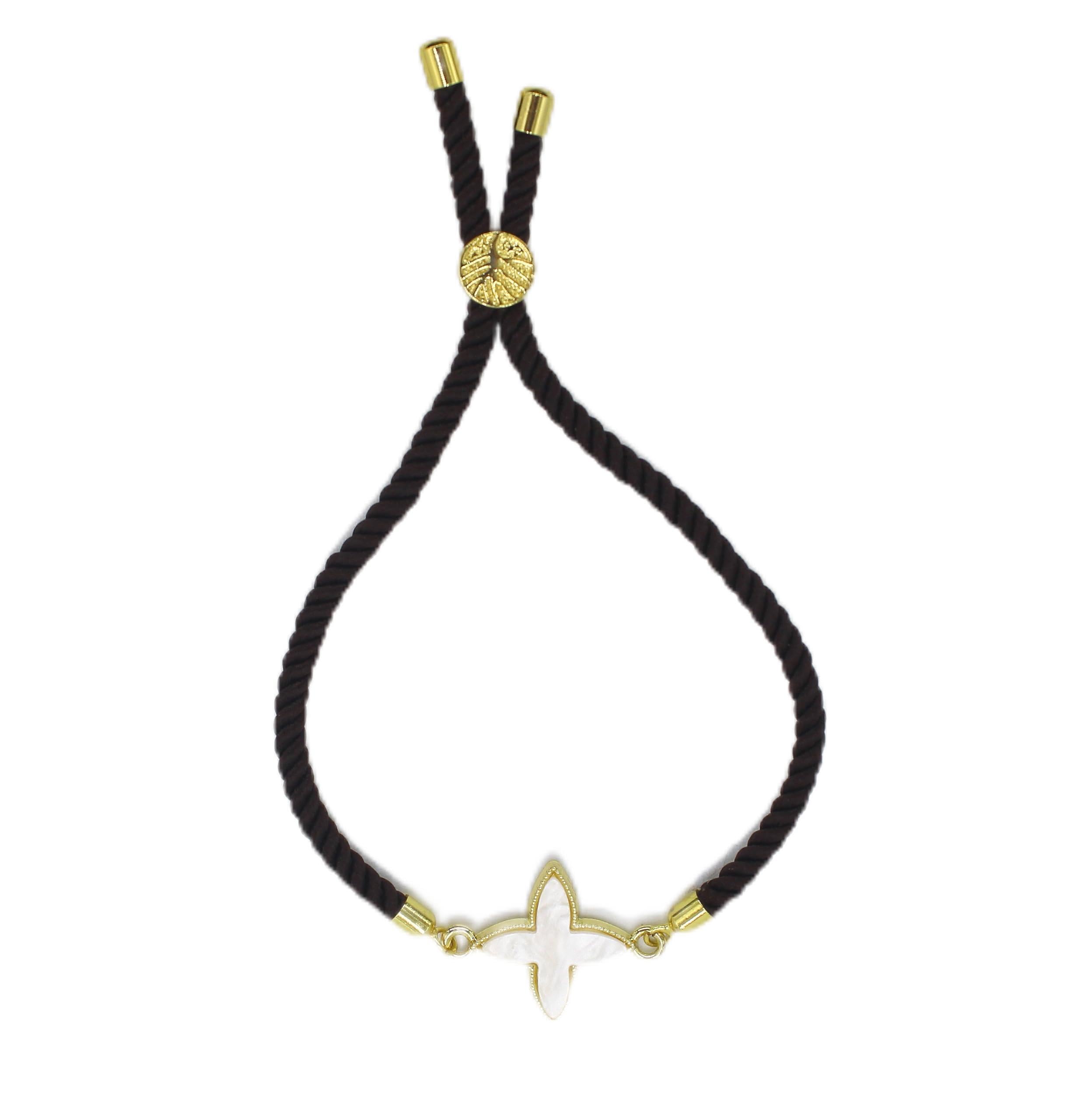 Artificial Tree Black & White Flower Bracelet for Women & Girls - Elegant Fashion Jewelry Gift for Parties, Weddings & Everyday Wear (AT GIRLS BRCT 066)