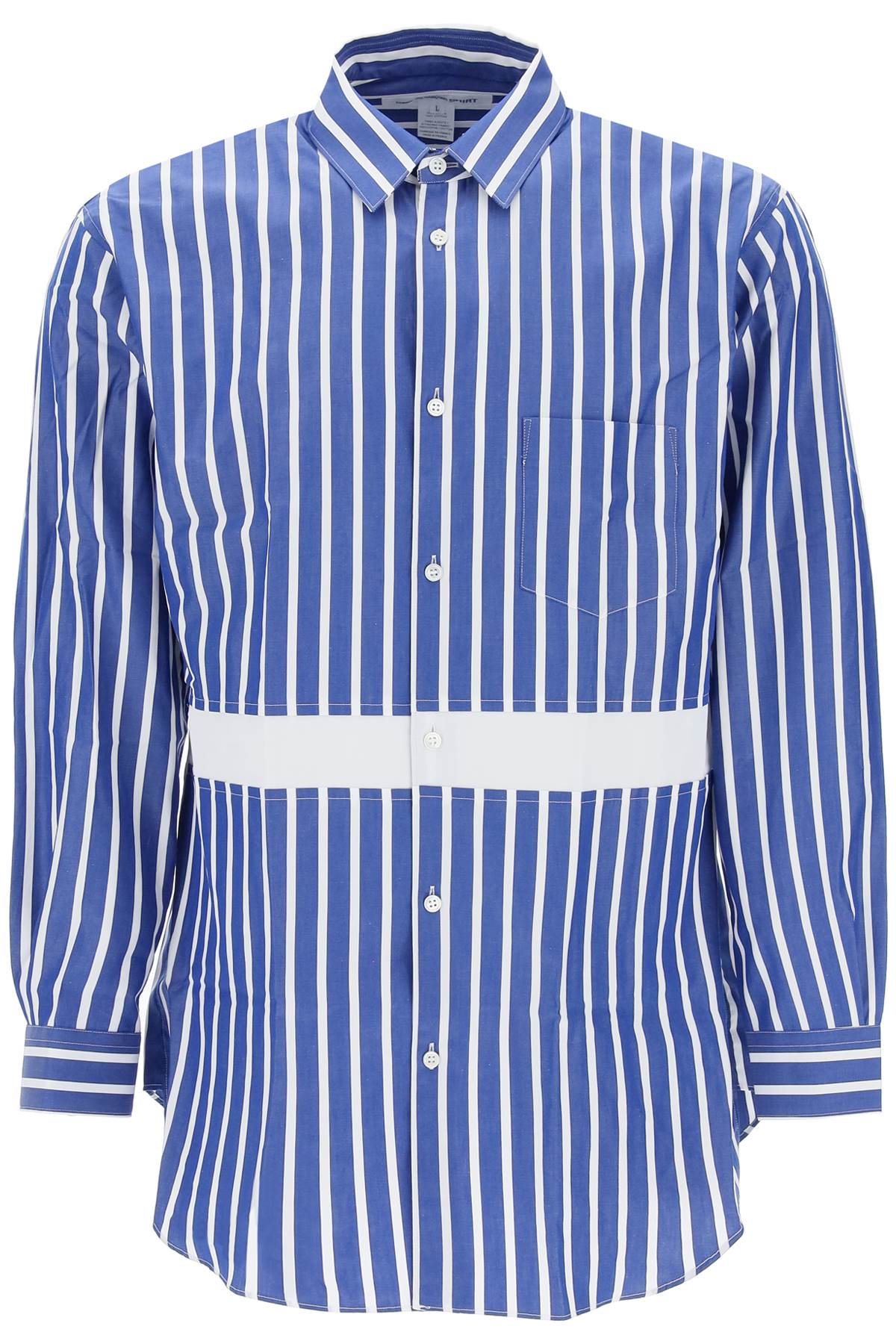 Comme des Garcons Striped Cotton Shirt for Men - Casual & Stylish Fashion Wear for Everyday Outfits and Office Looks