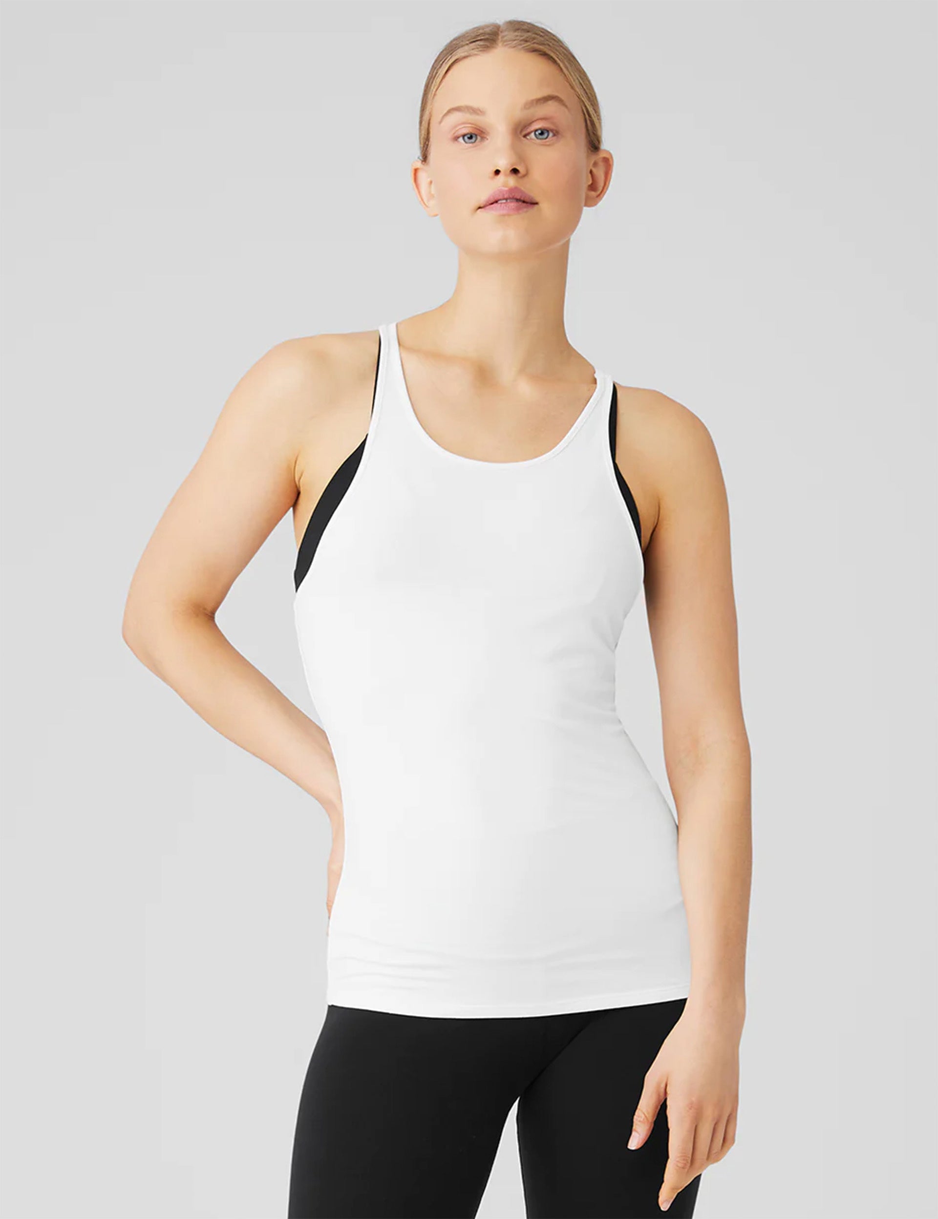 Select Tank Top - Women's White Cotton Basic Camisole for Casual Wear, Layering & Summer Outfits