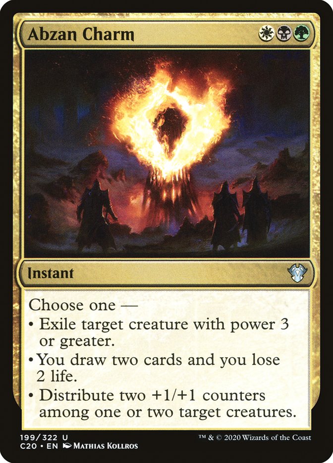 Abzan Charm - Magic: The Gathering Commander 2020 Edition - Perfect for MTG Commander Decks and Strategy Gameplay