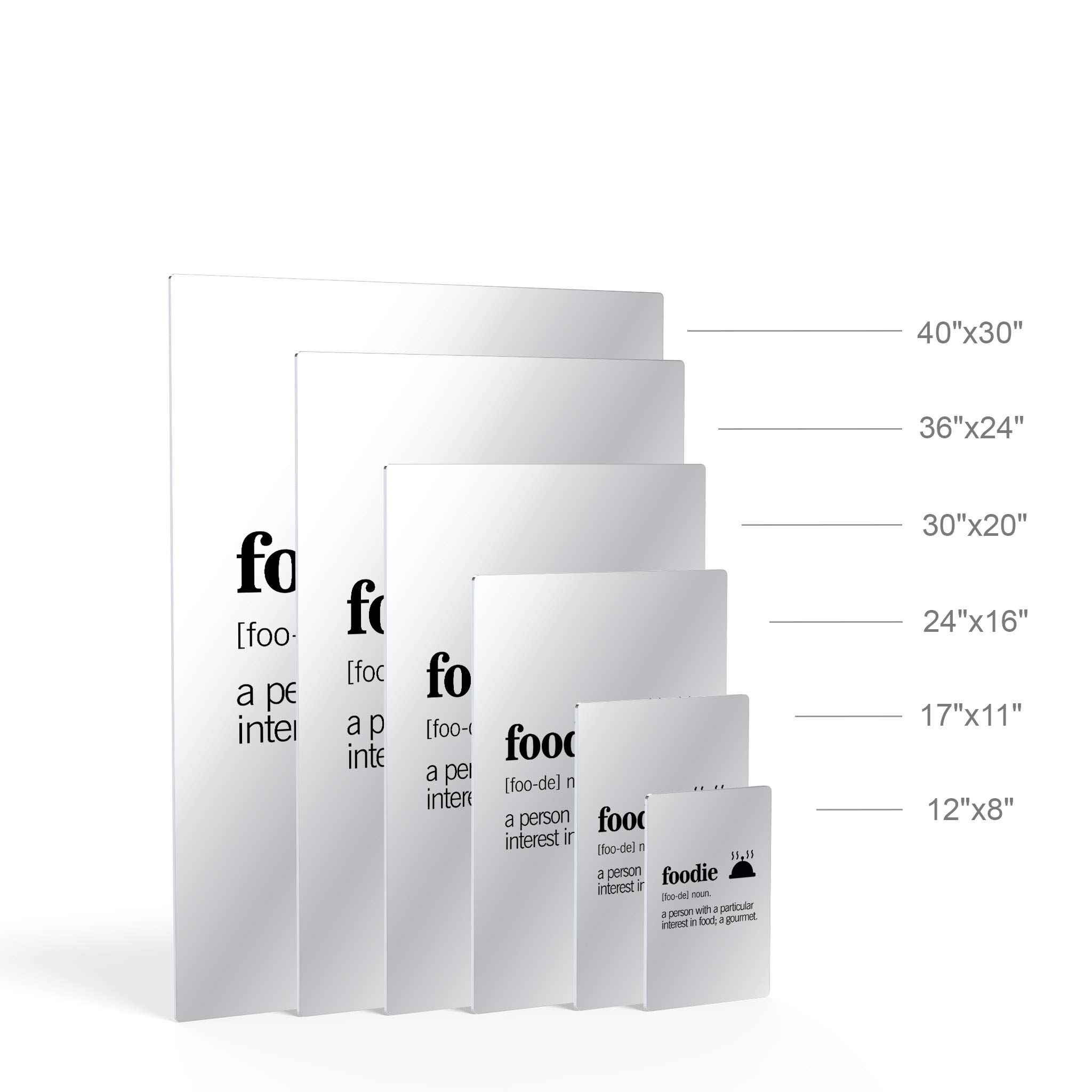 Funny Foodie Definition Metal Wall Art Print - Kitchen, Restaurant & Cafe Decor - Modern Farmhouse Dining Room Sign - Unique Housewarming Gift Made in USA (40x30) - Perfect for Home, Office & Commercial Spaces