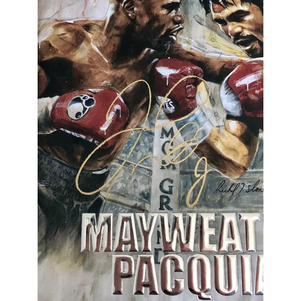 Floyd Mayweather Jr vs. Manny Pacquiao Signed Official Fight Program with JSA COA - Authentic Boxing Memorabilia for Collectors & Sports Fans