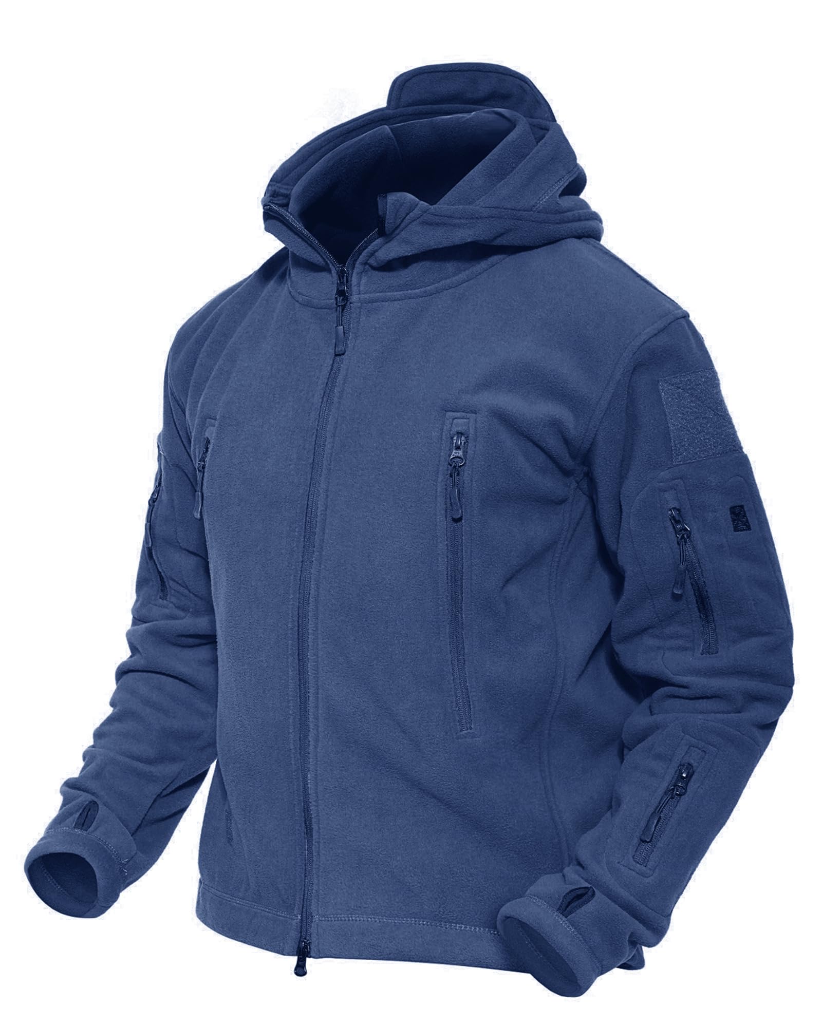 MAGCOMSEN Men's Military Tactical Jacket - Warm Fleece Hooded Winter Coat for Outdoor Sports & Hiking | Windproof Windbreaker for Camping, Hunting & Cold Weather