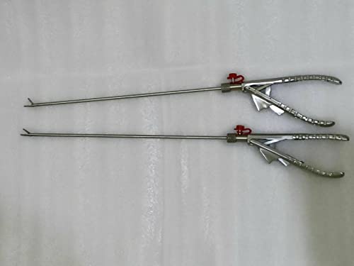 Premium Laparoscopic Needle Holder - Left & Right Curved Surgical Instruments for Minimally Invasive Procedures | Ideal for General Surgery, Gynecological, and Urological Operations