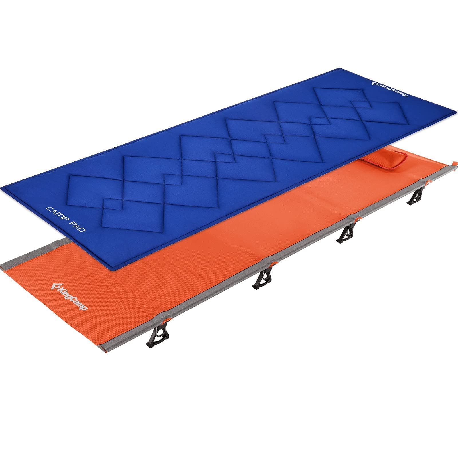 KingCamp Heavy Duty Folding Camping Cot with Comfortable Foam Topper - Portable Outdoor Bed for Camping, Hiking & Backpacking