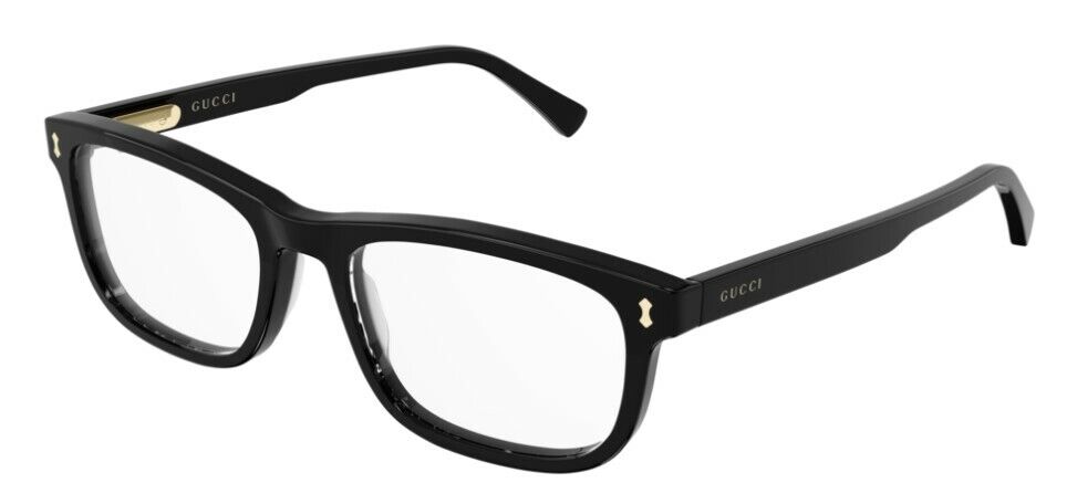 Gucci GG 1046O 004 Black Rectangle Unisex Eyeglasses - Stylish Prescription Glasses for Men & Women - Perfect for Work, Reading & Fashion Accessories
