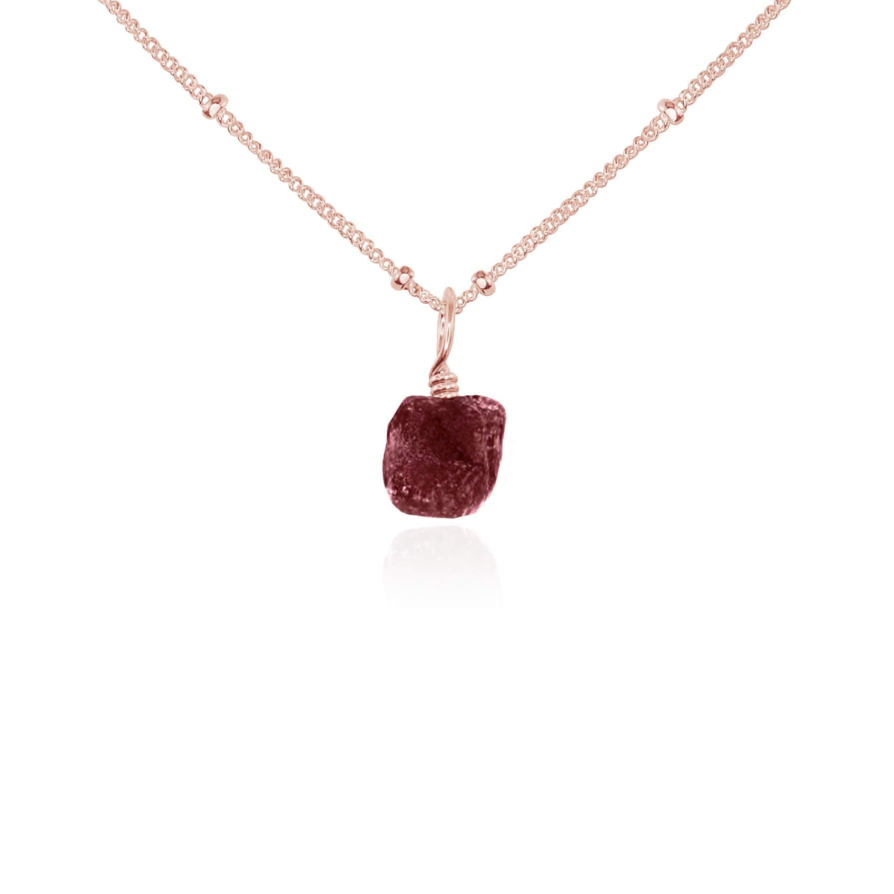 Natural Raw Earth Red Ruby Pendant Necklace for Women - Elegant Handmade Jewelry Gift for Birthday, Anniversary & Special Occasions