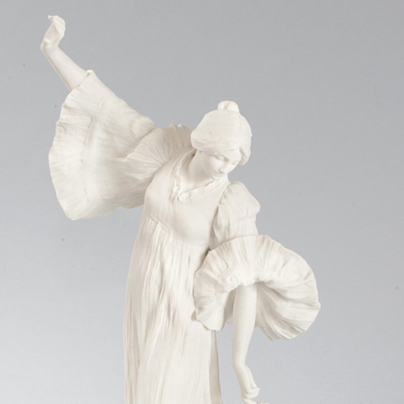 Agathon Léonard Danseuse au Cothurne Bisque Ceramic Sculpture - Elegant French Art Deco Figurine for Home Decor, Collectible Antique Display & Gift for Art Lovers