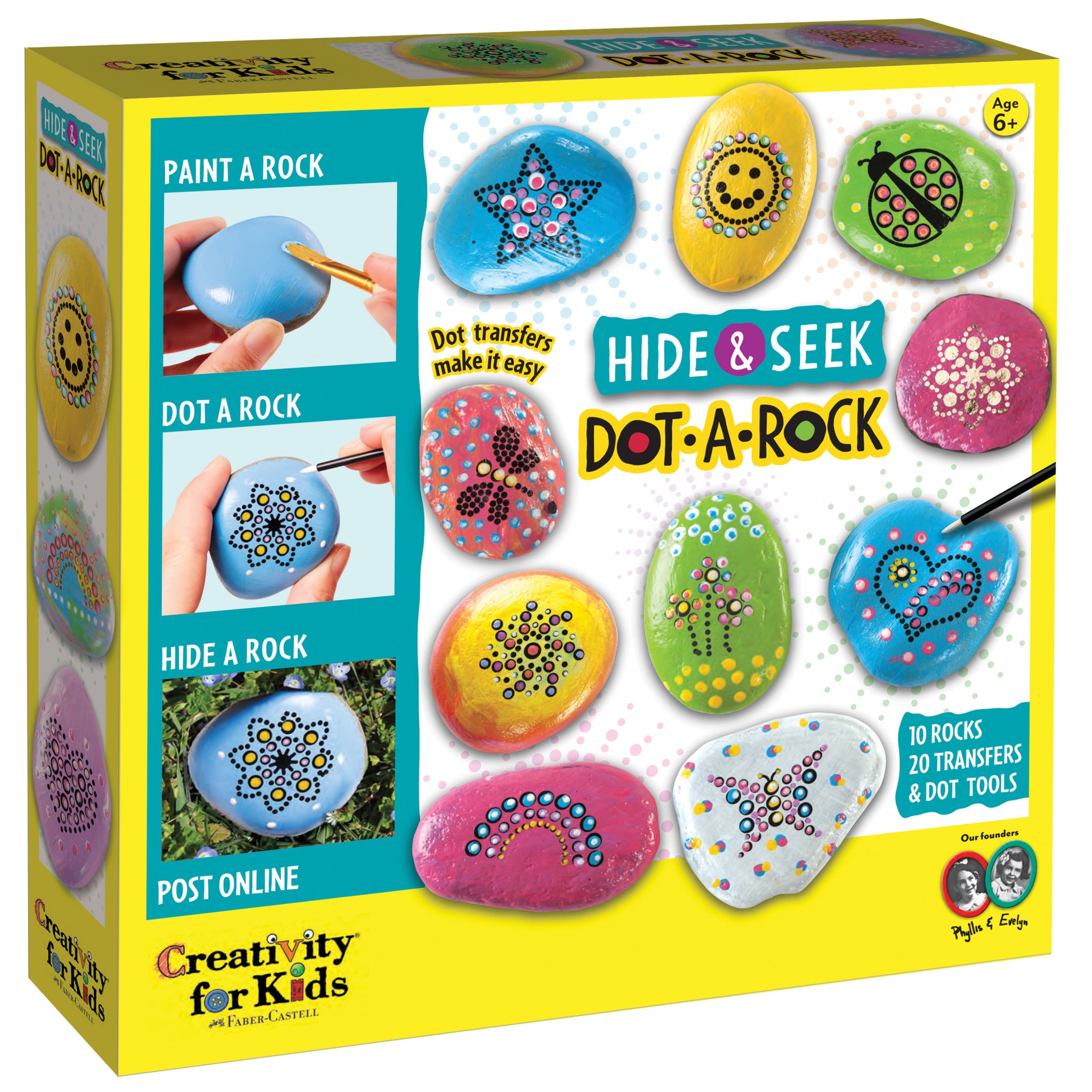 Hide & Seek Dot a Rock Painting Kit - Creative DIY Rock Art Set for Kids & Adults - Perfect for Outdoor Activities, Camping & Family Fun #6364000