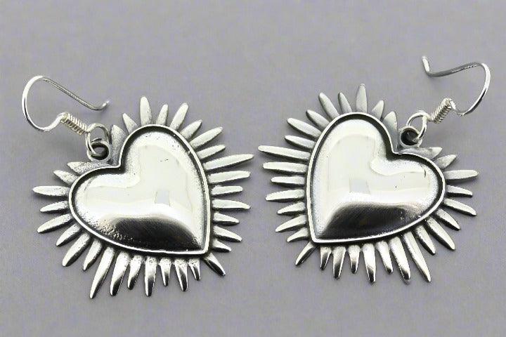 Full Heart Earrings Sterling Silver - Dainty & Elegant Jewelry for Women - Perfect for Valentine's Day, Anniversary & Romantic Gifts