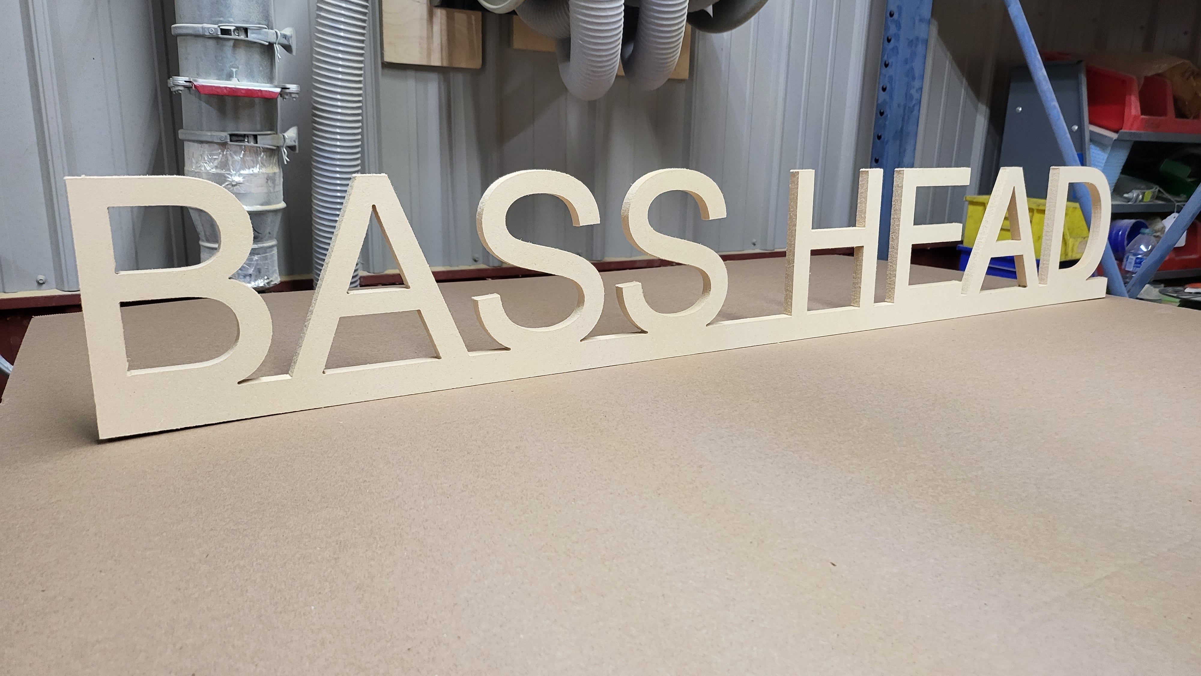 Basshead Wall Sign - 44 Inches Wide - Perfect for Music Studios, Bars, and Man Caves