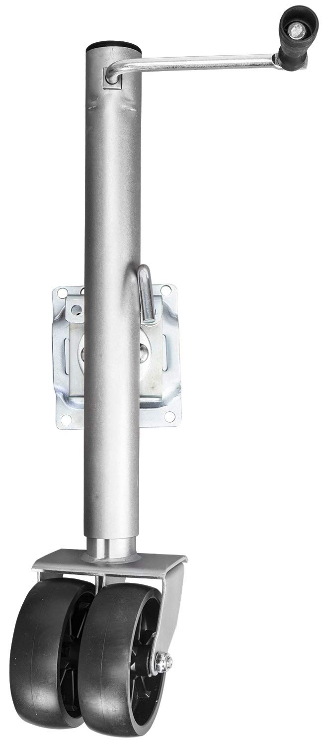 Heavy Duty 3/4 Ton (1,500 lb) Capacity Boat Trailer Jack with Dual Wheel - Swing-Back Bolt-On Design ATR39002MB - Perfect for Marine Trailers, Boat Storage & Watercraft Transportation