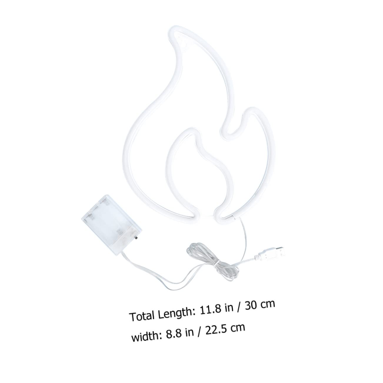 ETHZZLE LED Flame Effect Night Light - Dimmable Plastic Neon Lamp for Home, Office, Study - Creates Warm Ambiance | Perfect for Bedroom Decor, Relaxation & Mood Lighting