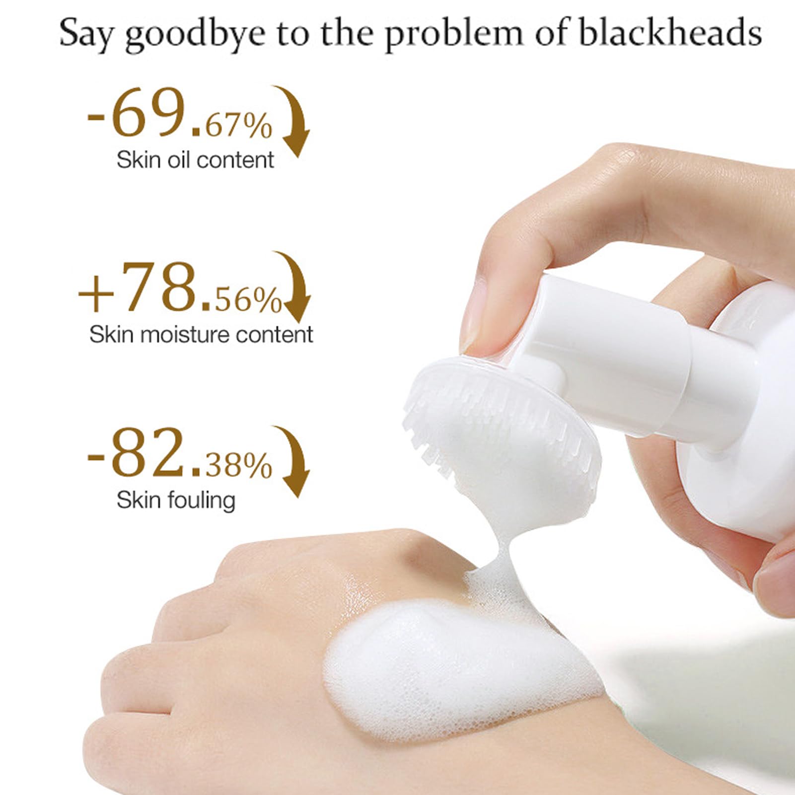 Gentle Rice Facial Cleanser with Silicone Brush - Amino Acid Foaming Face Wash for Sensitive & Acne-Prone Skin | Hydrating Daily Cleanser for Dry Skin | Perfect for Morning & Night Skincare Routine