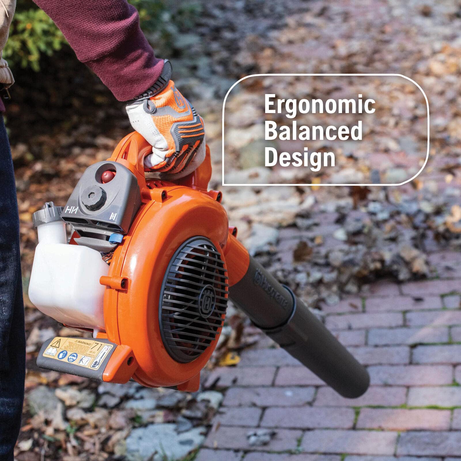 Husqvarna 125B 28cc 2-Cycle Gas Leaf Blower - 1.1HP, 470 CFM, 170 MPH - Powerful Handheld Yard Blower with Ergonomic Design - Perfect for Fall Leaf Cleanup, Lawn Maintenance & Landscaping - Great Gift for Dad, Homeowners & Gardeners