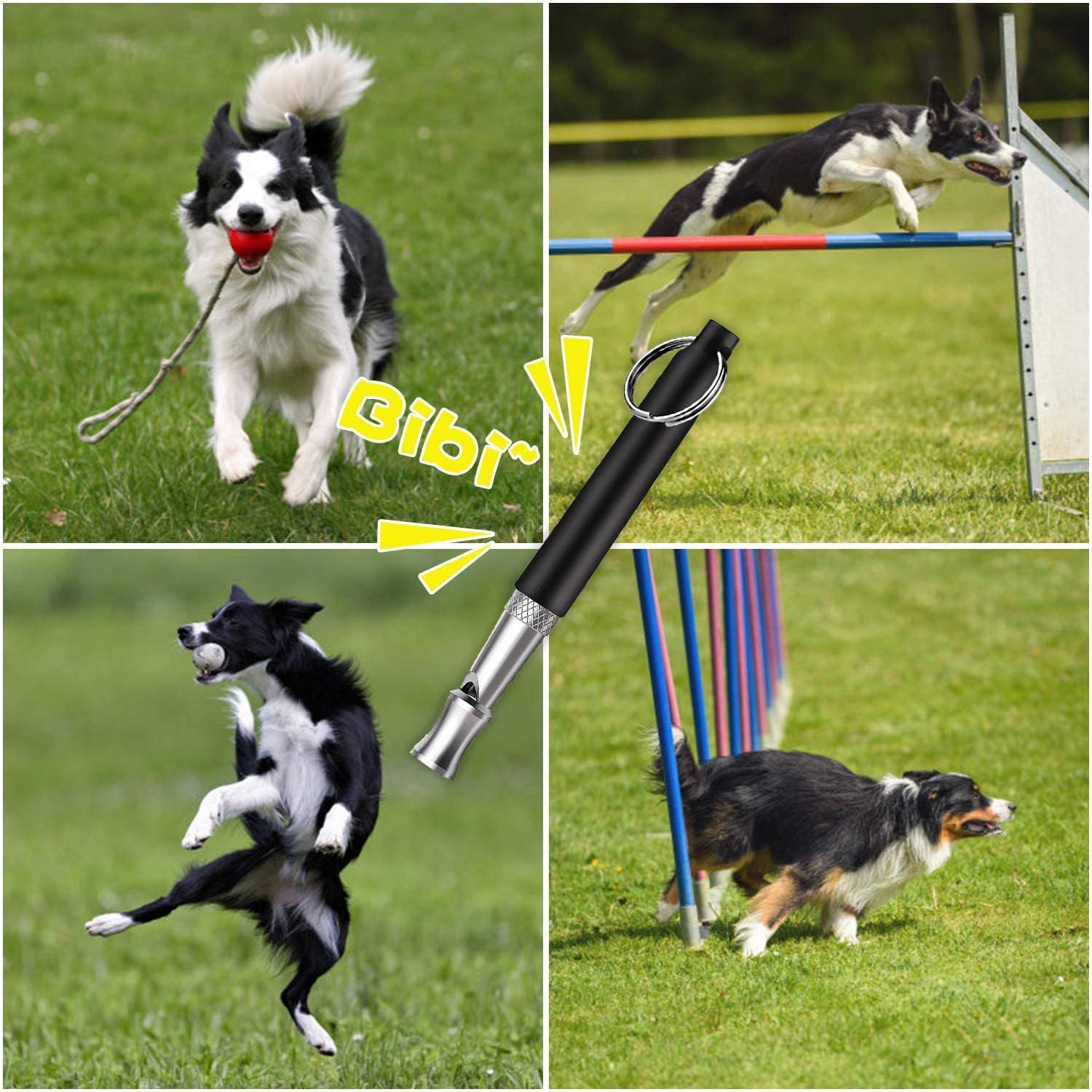 Adjustable Ultrasonic Silent Dog Training Whistle - Stop Barking Neighbors Dog, Anti-Bark Device for Pet Behavior Control (Black) | Perfect for Outdoor Training, Obedience Classes & Quieting Noisy Dogs