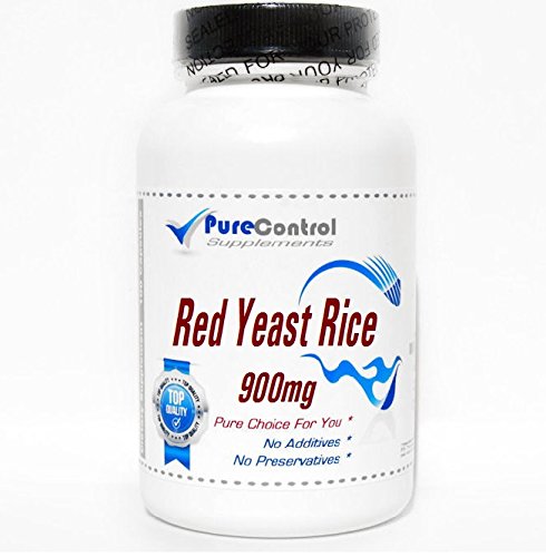PureControl Supplements Red Yeast Rice 900mg - 90 Capsules of Premium Natural Supplement for Heart Health & Cholesterol Support | Daily Wellness Routine