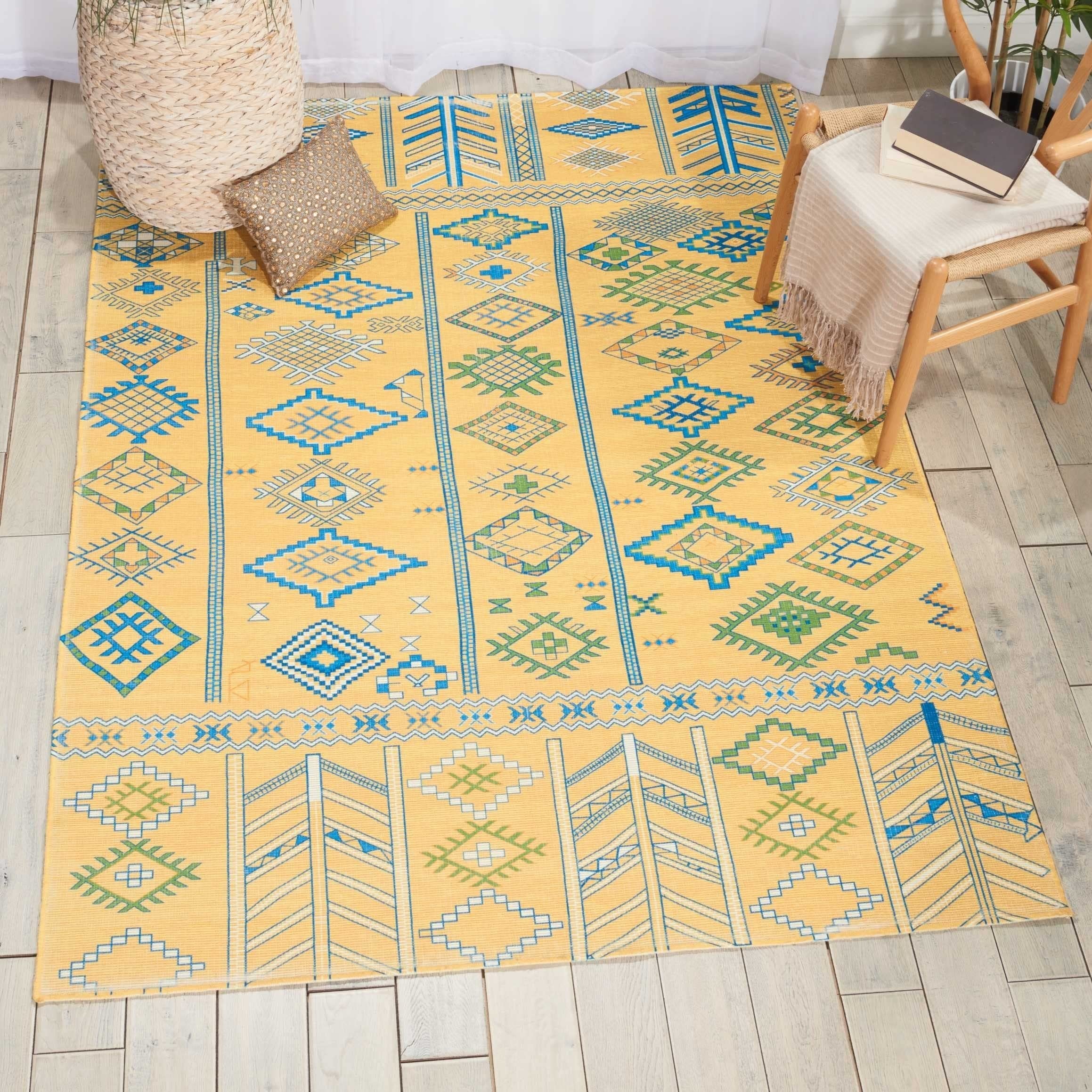 Nourison Madera Tribal Saffron 6'6