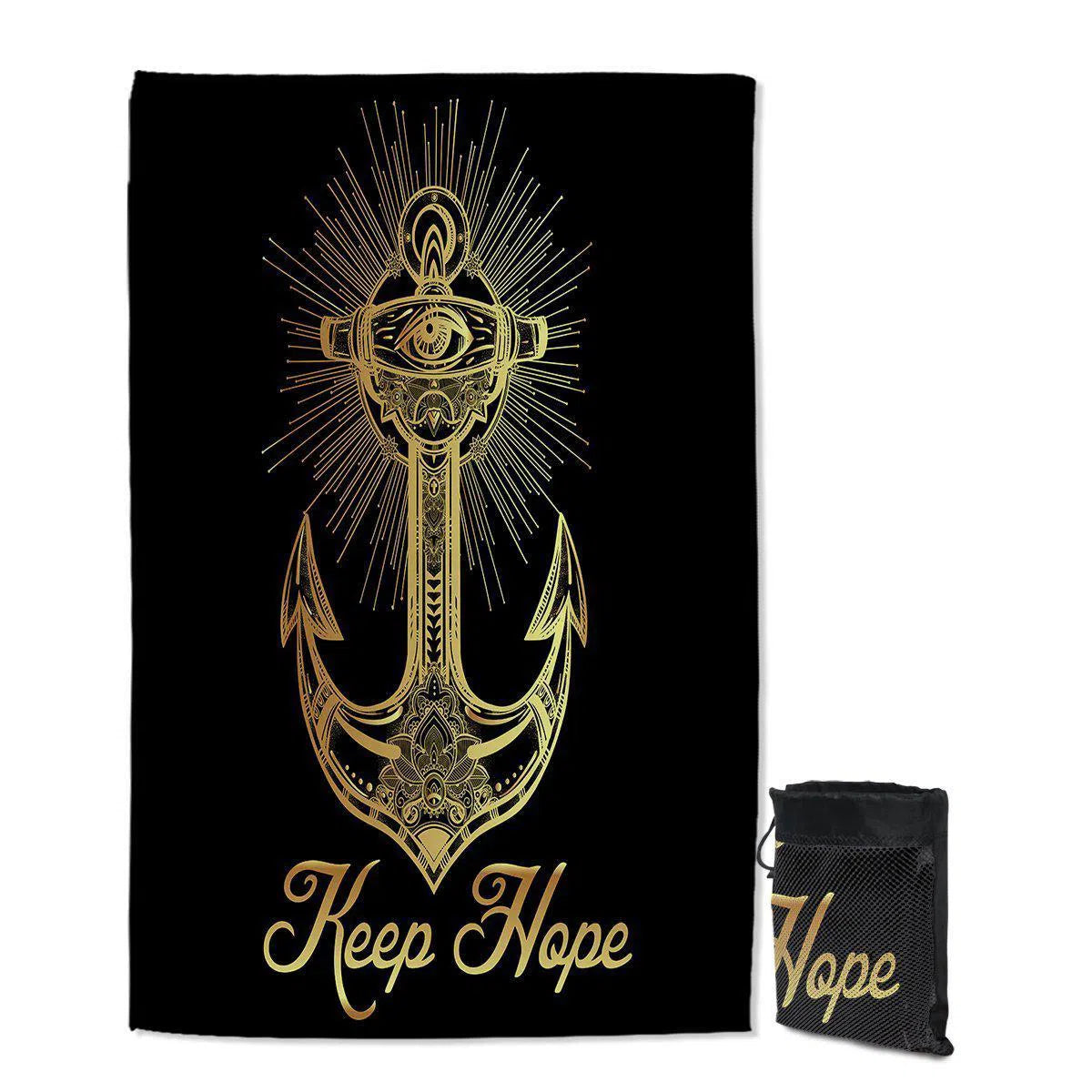 Always Keep Hope Sand Free Towel - Quick Dry Beach Towel for Travel, Pool & Outdoor Activities - Perfect for Swimming, Camping and Picnics