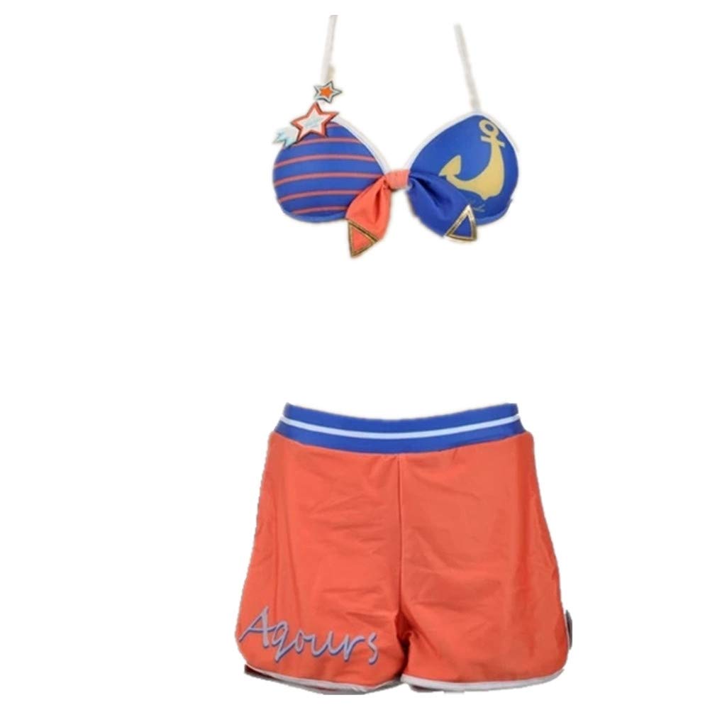Watanabe You Cosplay Costume - LoveLive! Anime Swimsuit Bikini Set for Summer Beach Party & Anime Conventions
