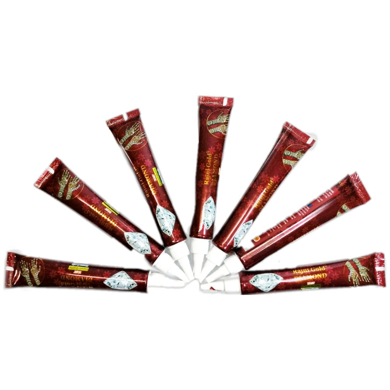 Rajini Gold Diamond Henna Paste - Fast Drying Mehendi for All Occasions (Premium Export Quality) | Perfect for Weddings, Festivals & Bridal Mehndi Designs