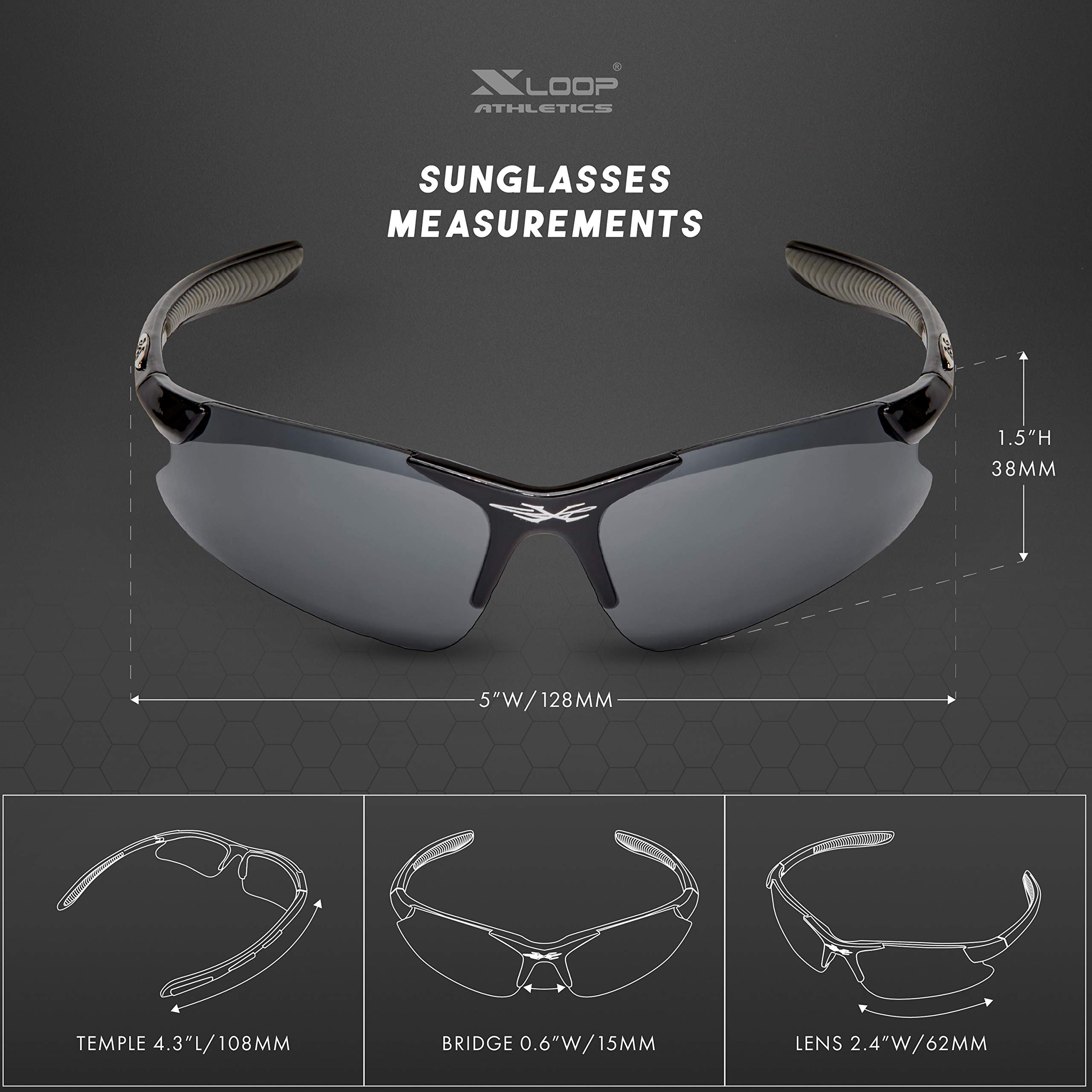 X LOOP Kids Sports Sunglasses for Boys & Girls Ages 3-10 - UV400 Protection Baseball Cycling Softball Glasses - Perfect for Outdoor Play, Sports & Summer Activities