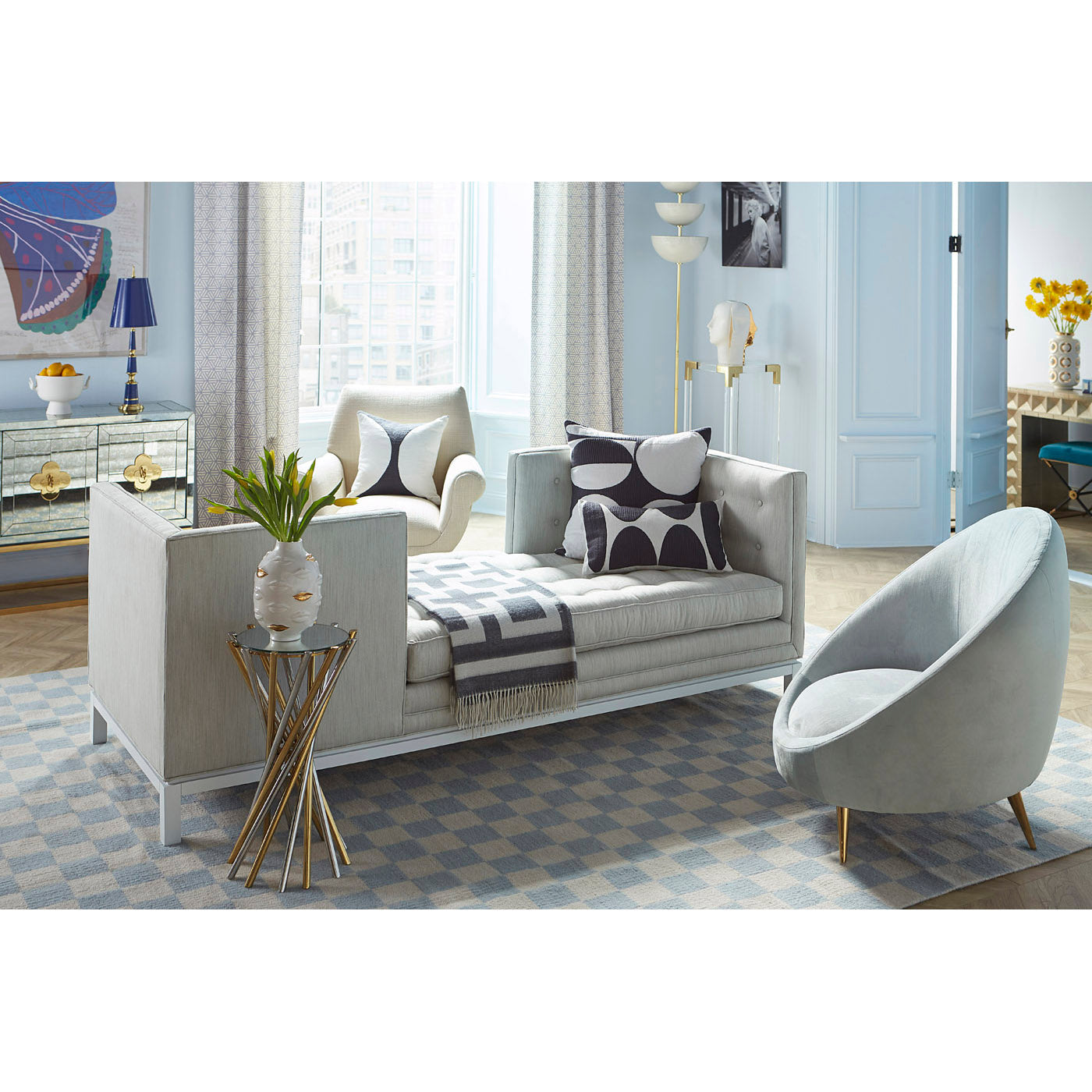 Lampert Tête à Tête - Modern Conversation Chair for Living Room, Lounge & Office - Perfect for Intimate Seating Areas and Cozy Chat Spaces