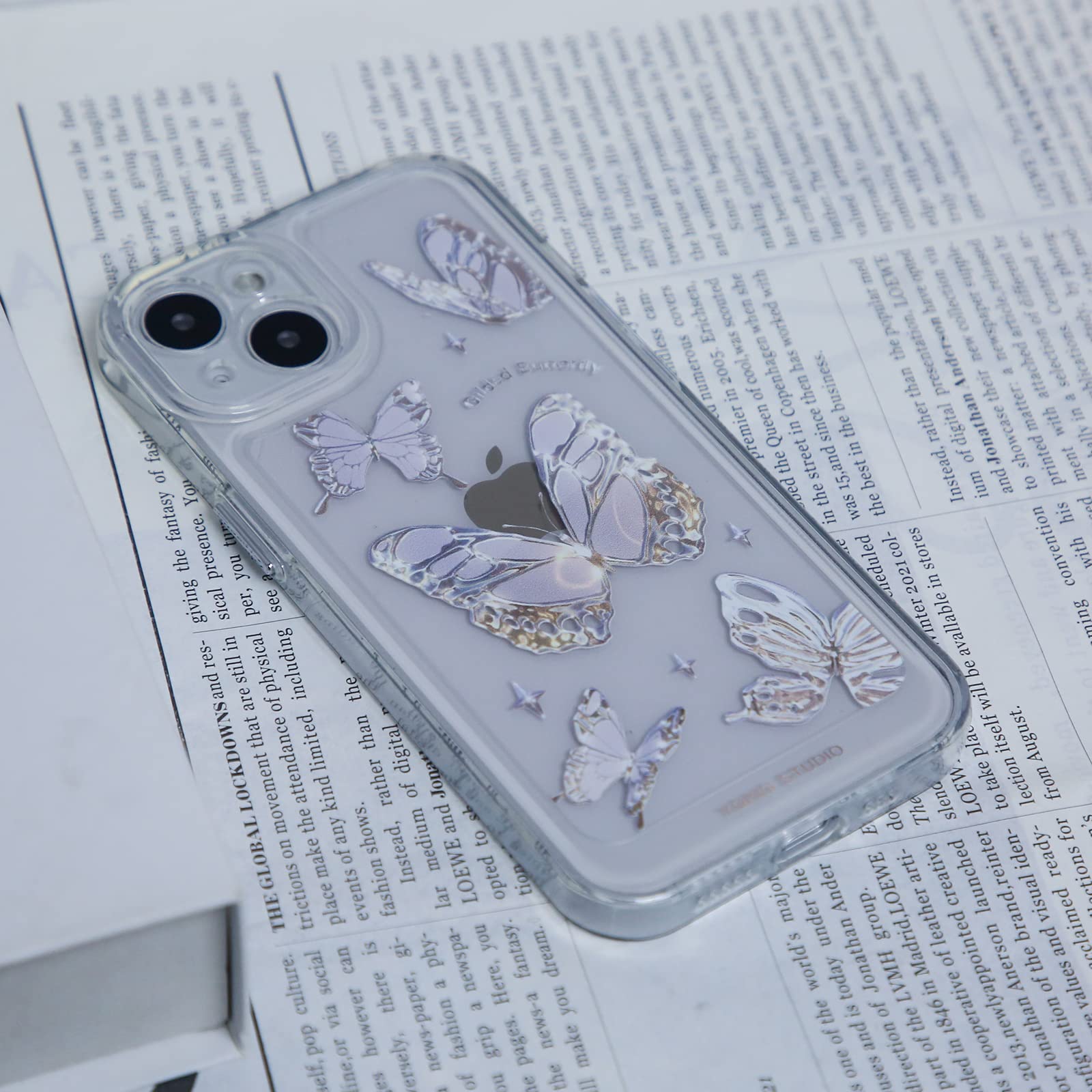 Butterfly Phone Case for iPhone 11 - Korean Style Cute Crystal Clear Heavy Duty Protective Cover for Women & Girls | Perfect for Everyday Use, Gift Giving & Fashion Accessory