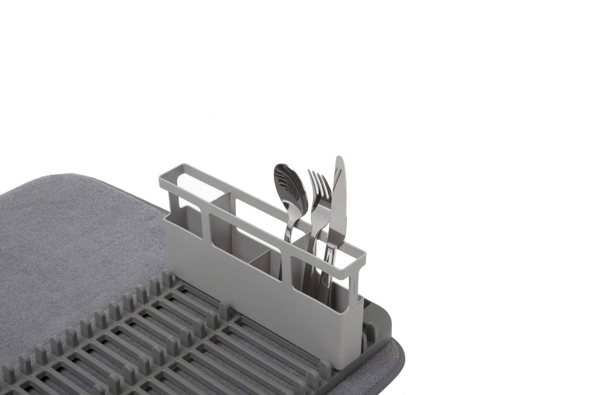 Udry Dish Rack & Caddy - Stainless Steel Dish Drying Rack with Utensil Holder - Perfect for Kitchen Countertop Organization & Drying Dishes