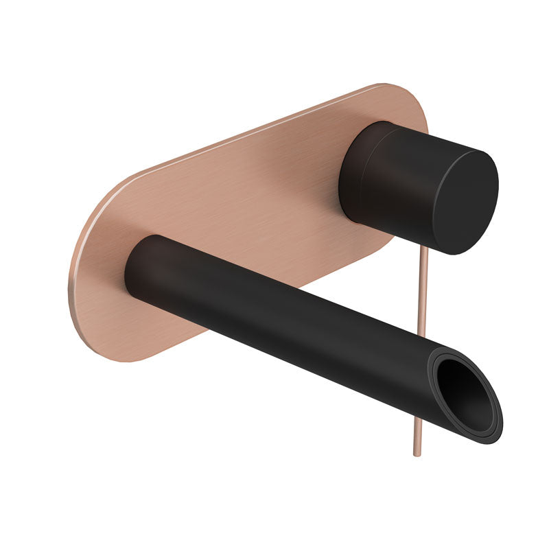 Rubi Kronos Wall Mounted Bathroom Faucet - Modern Matte Black Basin Tap for Sink - Perfect for Home, Hotel & Restaurant Washrooms