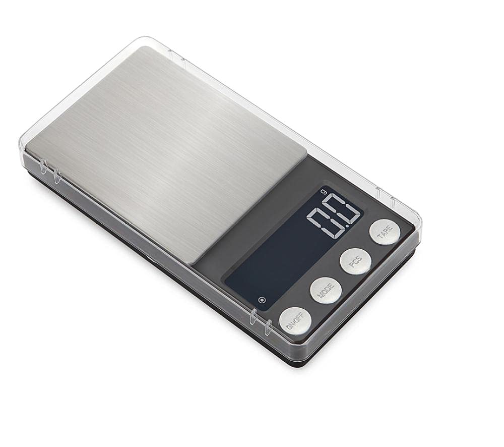 Precision Digital Jewelry Scale 1000g x 0.1g - Portable Mini Gold & Kitchen Gram Scale for Weighing Jewelry, Coins, Herbs & Cooking Ingredients (Perfect for Jewelers, Cooks & Small Business Owners)