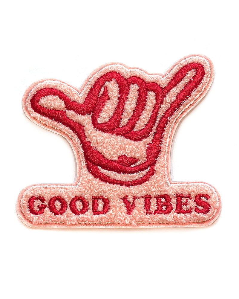 Good Vibes Chenille Patch - Colorful Embroidered Iron-On Patches for Jackets, Bags & DIY Crafts - Perfect for Customizing Denim, Backpacks & Home Decor