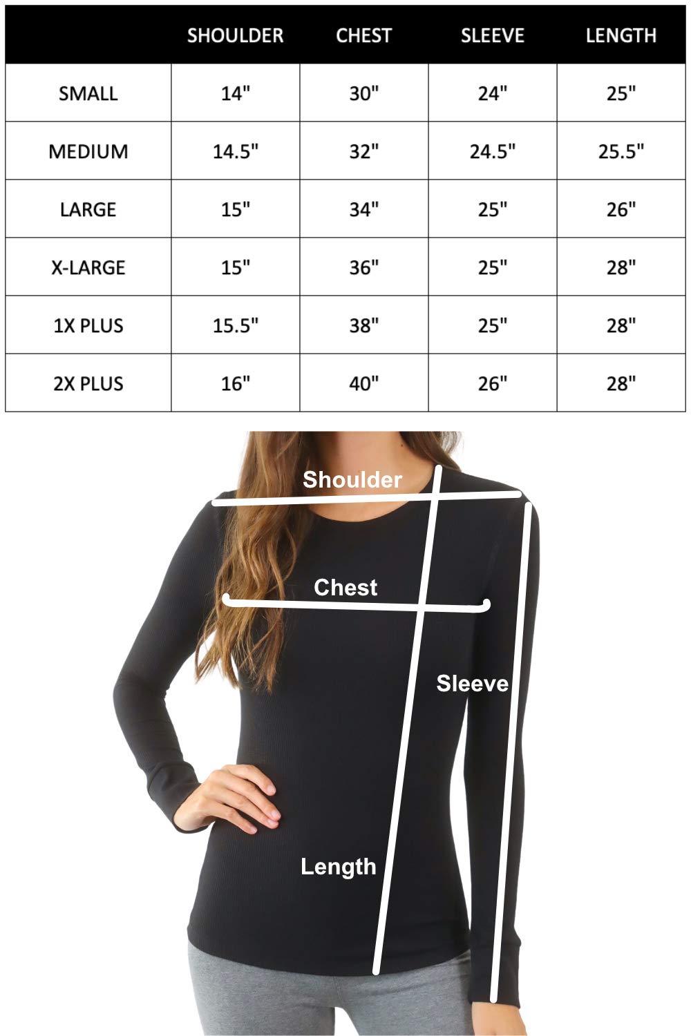 Pure Look Women's Long Sleeve Waffle Knit Stretch Cotton Thermal Underwear Shirt - Soft & Comfortable Base Layer for Winter, Fall & Layering - Perfect for Outdoor Activities, Hiking & Cold Weather Wear